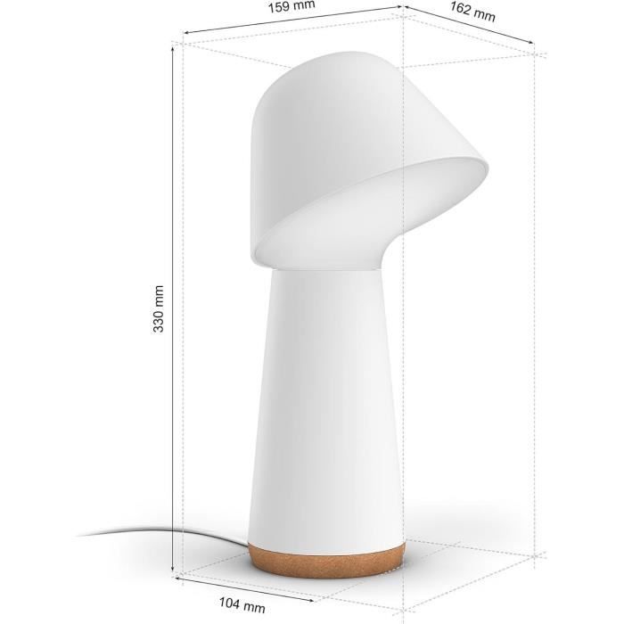 Lampe de chevet et de réveil connectée Twilight Lumiere et colorée Compatible bluetooth Neuf - vue 3