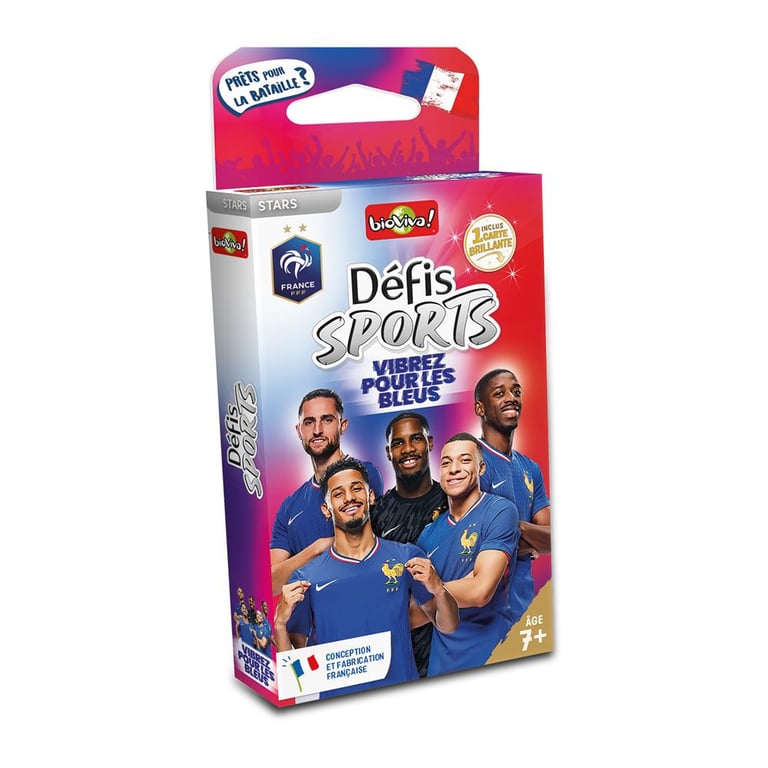 Jeu de cartes Bioviva Défis Sports Fédération Française de Football Multicolore - Neuf