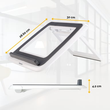 Supporto per notebook Fellowes QuickLift Serie I-Spire - Bianco