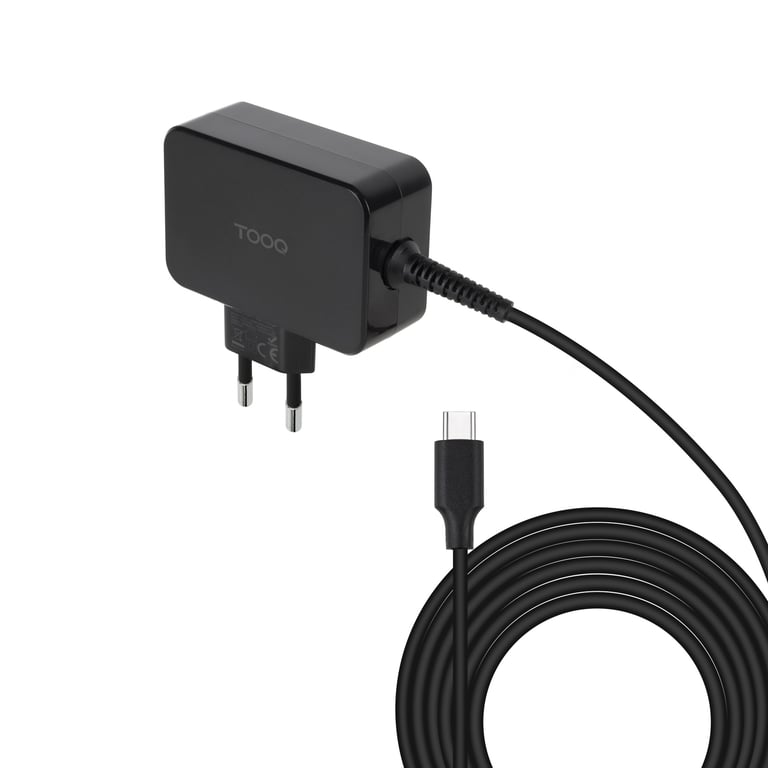 CARGADOR TOOQ PORTATIL GAN USB-C PD 45W NEGRO - Nuevo