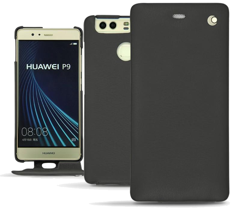 Housse cuir Huawei P9 - Rabat verticalNoir