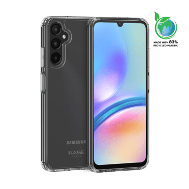 Guscio ibrido invisibile in plastica riciclata all'83% per Samsung Galaxy A05s 2023, trasparente