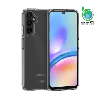 Coque hybride invisible fabriquée à 83 % de plastique recyclé pour Samsung Galaxy A05s 2023, transparente