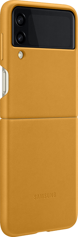 Coque en Cuir pour Samsung G Z Flip 3 Moutarde Samsung