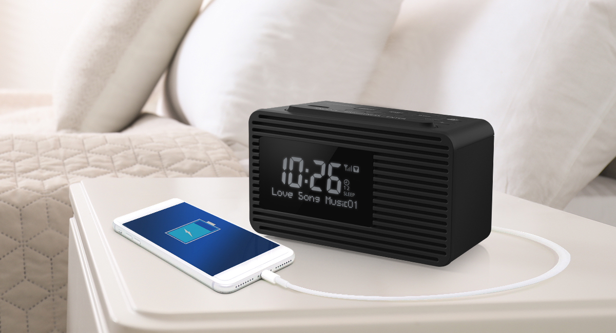 Radio Réveil Panasonic RC-D8EG-K – DAB+/FM, 1W, Double Alarme - vue 5