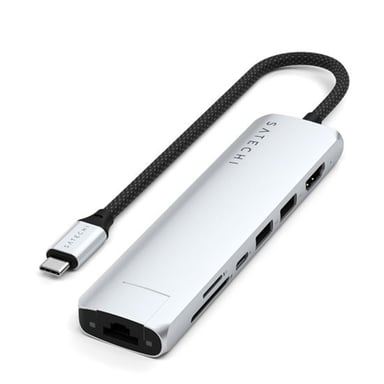 Hub USB-C Slim Multiport 7-in-1 Ethernet 1Gbit Potenza erogata 100W