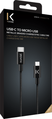 Cavo intrecciato metallico da USB-C a micro-USB per ricarica/sincronizzazione (1M)