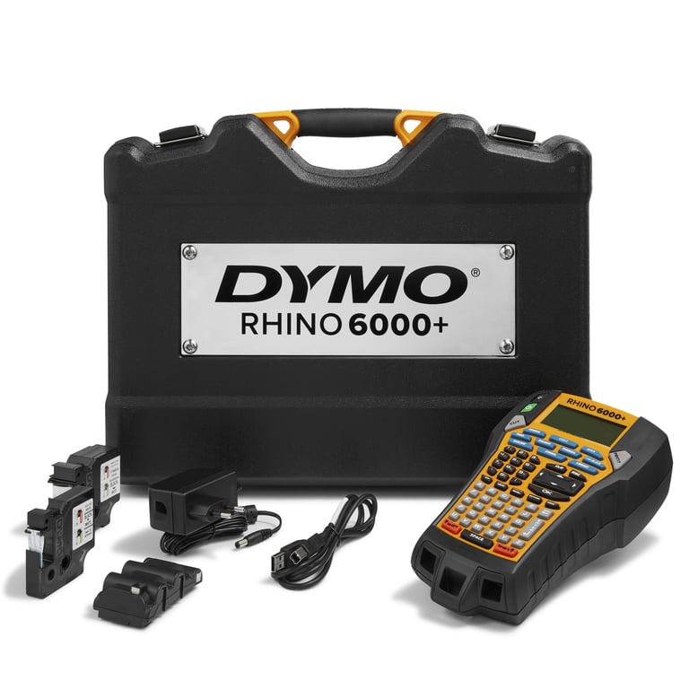 DYMO Rhino 6000+ étiqueteuse industrielle avec mallette de transport | Imprimante d'étiquettes aux nombreuses fonctions et dotée d'une connexion PC - Neuf