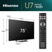 Hisense 75U7NQ 190,5 cm (75'') 4K Ultra HD Smart TV Wifi Antracita 1500 cd / m²