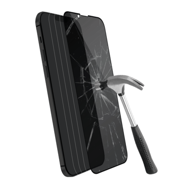 Protector de pantalla privado de cristal templado (100% cobertura de superficie) para Apple iPhone 13 Pro Max/14 Plus, Negro
