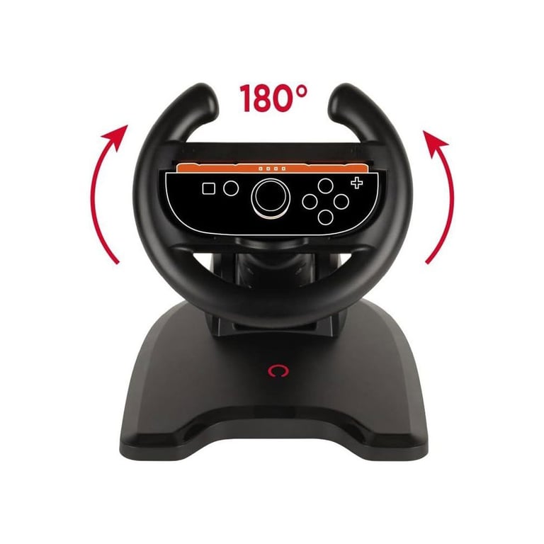 Volant Racing Wheel Manette Joy Con Nintendo Switch 2 Konix Compatible Mario Kart World Fixation ventouse - vue 3