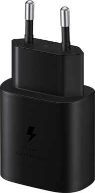 Caricabatterie domestico Samsung Power Delivery 25W + cavo USB C/USB C nero