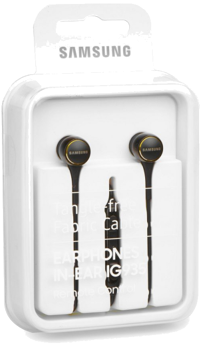 Samsung Earphone In-Ear EO-IG935 - Écouteur Intra Auriculaire - Prise Jack 3.5 - Télécommande Noir (