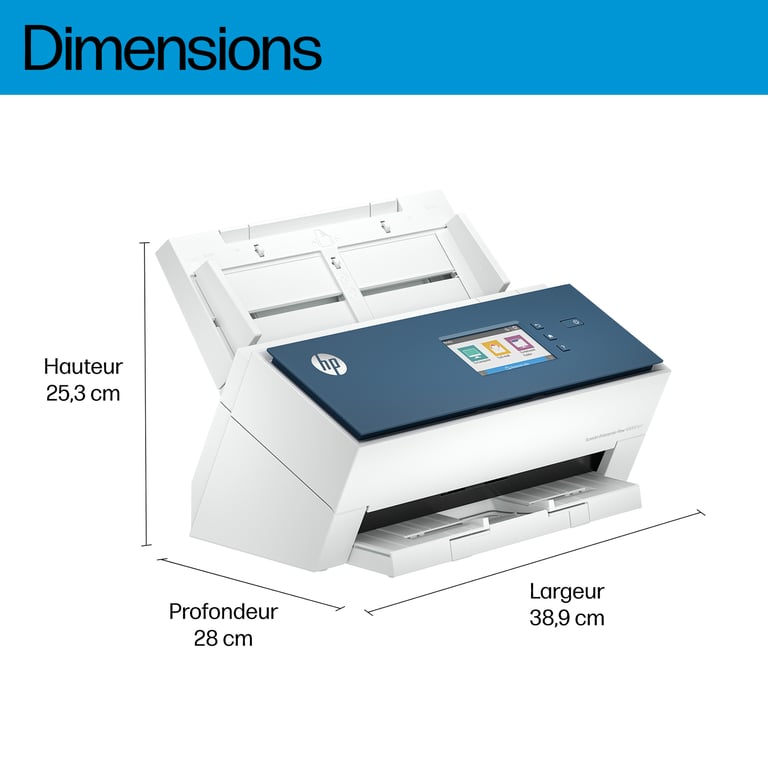 HP ScanJet Enterprise Flow N9000 sn1 Scanner de documents CMOS / CIS Recto verso A3Ledger 600 dpi x 600 dpi jusqu'à 80 ppm mono / jusqu'à 80 ppm couleur Chargeur automatique de... - vue 4