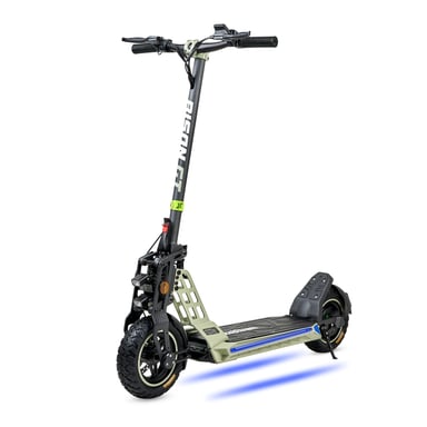 Trottinette électrique - BISON GT CARBON 800W, autonomie de 40 km, freins à disque, roues de 10'', éclairage LED, écran LCD - vert citron