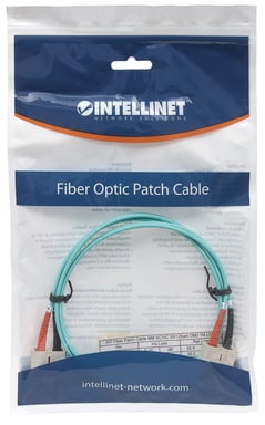Intellinet - Patch Cable - SC Multi -Mode (M) - SC Multi -Mode (M) - 3,0m - Fibra - 50/125 Micrometro - OM3 - alogeno -free - Aquamarine (751100)