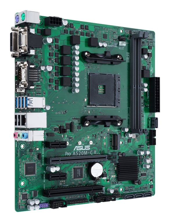 ASUS PRO A520M C IICSM AMD A520 Emplacement AM4 micro ATX Neuf - vue 2