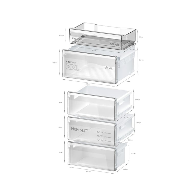 Bosch Réfrigérateur Combiné Série 4 321L Gris - KGN362ICF - vue 5