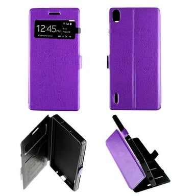 Etui Folio Violet compatible Huawei Ascend P7