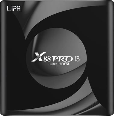 Lipa X88 Pro 13 Android Tv Box 4-64 Go Android 13 - Lecteur multimédia pour TV - Streamer multimédia - Boîtier TV Android
