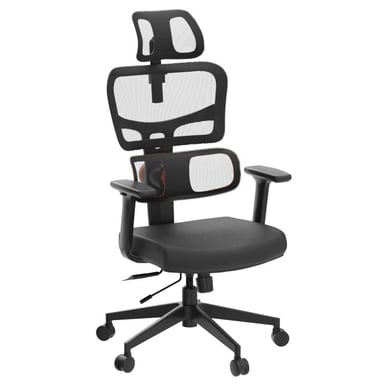 NEWTRAL NT001 Silla Standard con soporte lumbar adaptativo, silla ergonómica, reposabrazos y cabezal ajustables, base de nylon