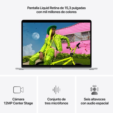Macbook Air M5 (2026) 15'', 512 Go RAM 16 Go Apple GPU 10, Argent - QWERTY ES