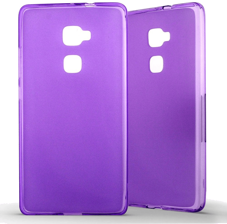 Coque silicone unie compatible Givré Violet Huawei Mate S