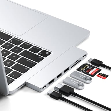Satechi ST-HUCPHSS base para portátil y replicador de puertos Acoplamiento USB 3.2 Gen 2 (3.1 Gen 2) Type-C Plata