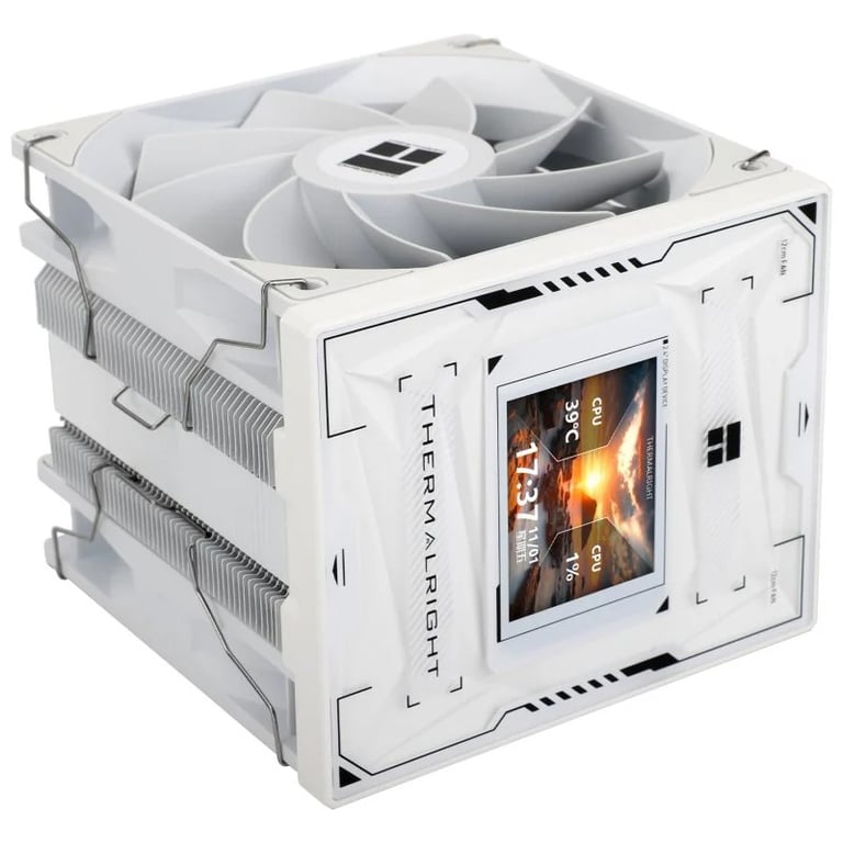 Thermalright Burst Assassin 120 Vision blanc – ventirad CPU, 120 mm, 2 ventilateurs, écran IPS - Neuf