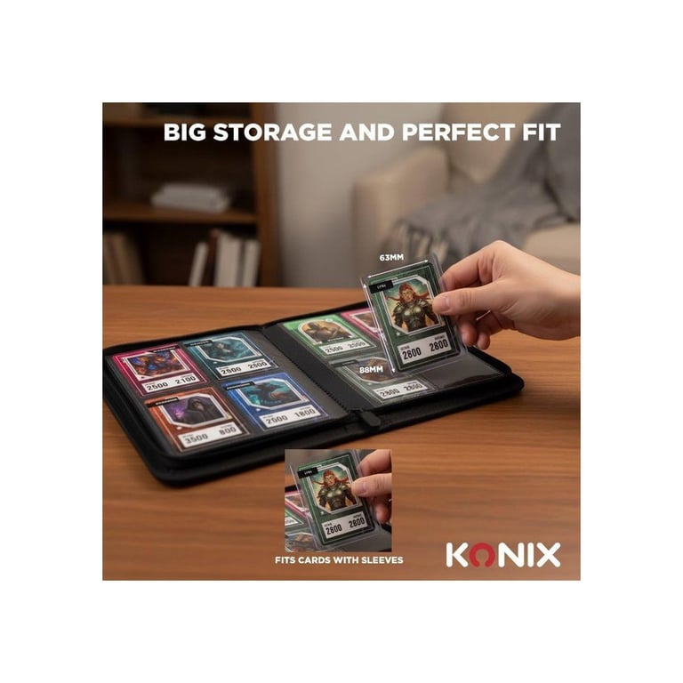 Mini Album Premium Konix 4 Pochettes 63 x 88 mm – Rangement 160 Cartes - vue 3