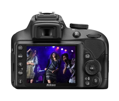 Nikon D3400 + AF-P DX 18-55 mm 1:3.5-5.6G VR Kit fotocamera SLR 24,2 MP CMOS 6000 x 4000 pixel Nero