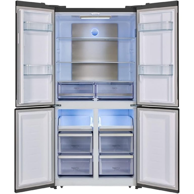 Cecotec American Refrigerator 4 Doors 490 CoolMarket 4D 490 E. 183 cm High 91 cm Wide Low Power Consumption Inverter Plus Engine Fast Cooling and Fast Freezing Total NoFrost - vue 3