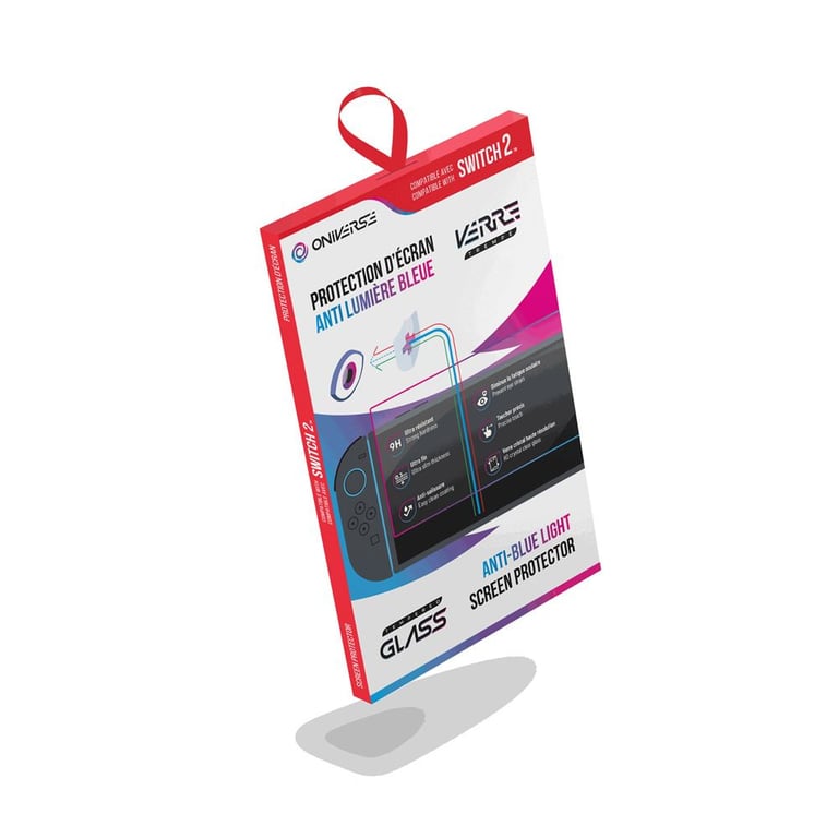 Verre trempé pour Nintendo Switch 2 Oniverse Protection écran verre trempé 9H Anti Lumière Ultra Fin Résistant aux - vue 2