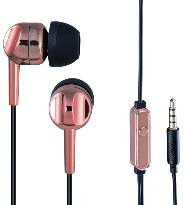 THOMSON EAR 3005 Ecouteurs stereo intra-auriculaires avec microphone Rose Gold
