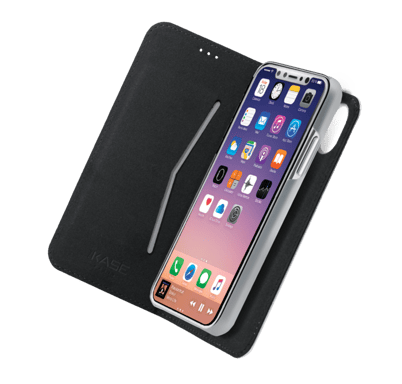 Étui et Coque slim magnétique 2-en-1 pour Apple iPhone X/XS, Argent