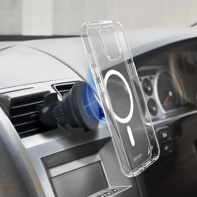 Coque antibactérienne antichoc magnétique invisible pour Apple iPhone 14 Plus, Transparente