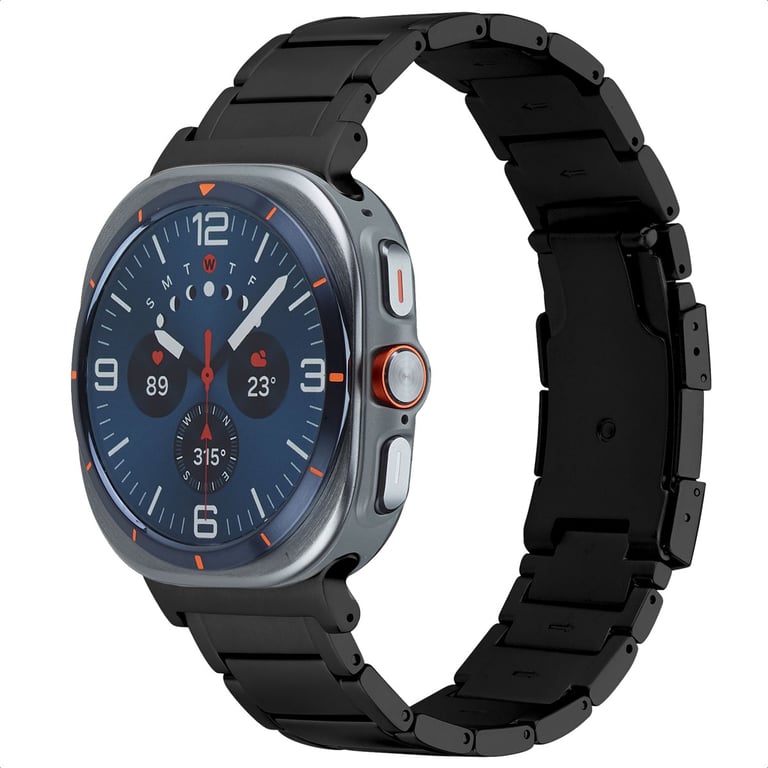 Bracelet Samsung Galaxy Watch Ultra 26mm Acier Titane mat - vue 4