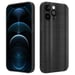 Coque pour Apple iPhone 12 PRO en Brushed Noir Housse de protection Étui en silicone TPU flexible au design brossé