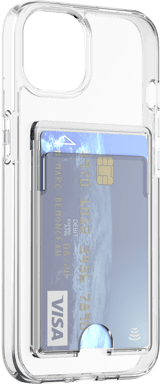 Coque iPhone 14 Hybride avec porte-carte intégré Transparente Bigben