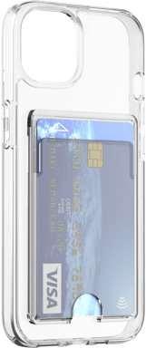 Coque pour iPhone 14 Hybride Porte-carte intégré Transparente Bigben