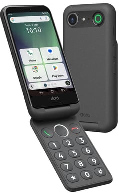 Doro Aurora A20 11,4 cm (4.5 ) Double SIM Android 14 4G USB Type-C 4 Go 64 Go 3000 mAh Graphite - Neuf