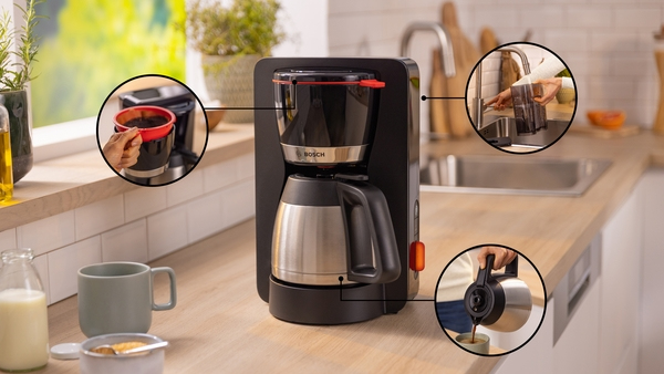 Bosch MyMoment TKA3M134 Cafetière filtre 1 pour 8 à 12 tasses système anti gouttes porte filtre pivotant programme de - vue 5