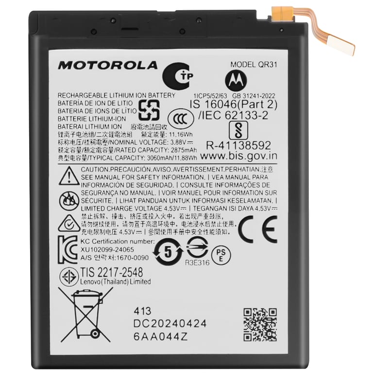 Batterie Principale pour Motorola Moto Razr 50 4200mAh QR31 Original Neuf