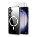 EVETANE Funda Samsung Galaxy S23 fe Magnética Compatible Magsafe + 2 Cristales Protector de Pantalla Antichocs