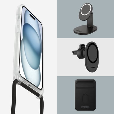 Collana MagSafe OtterBox React Series per iPhone 15, Stardust (Clear Glitter) Apple iPhone 15