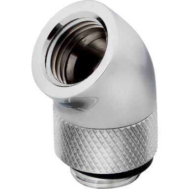 Corsair Hydro X Series 45° Rotary Adapter - Raccord pour système de refroidissement par liquide - chrome (pack de 2) - vue 1