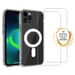 EVETANE Coque iPhone 13 Pro Transparente Compatible Magsafe + 2 Vitres Protection Ecran