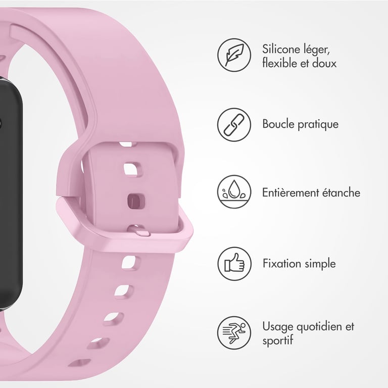 imoshion Bracelet silicone pour Samsung Galaxy Fit 3 - Rose - Neuf
