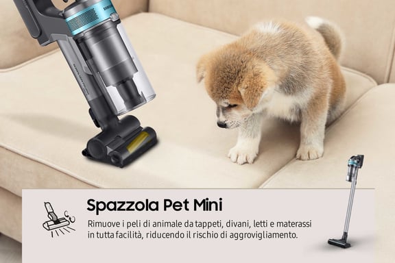 Samsung VS20B75AGR1 Aspiradora escoba 2 en 1 Batería Secar Sin bolsa 550 W Negro, Color menta