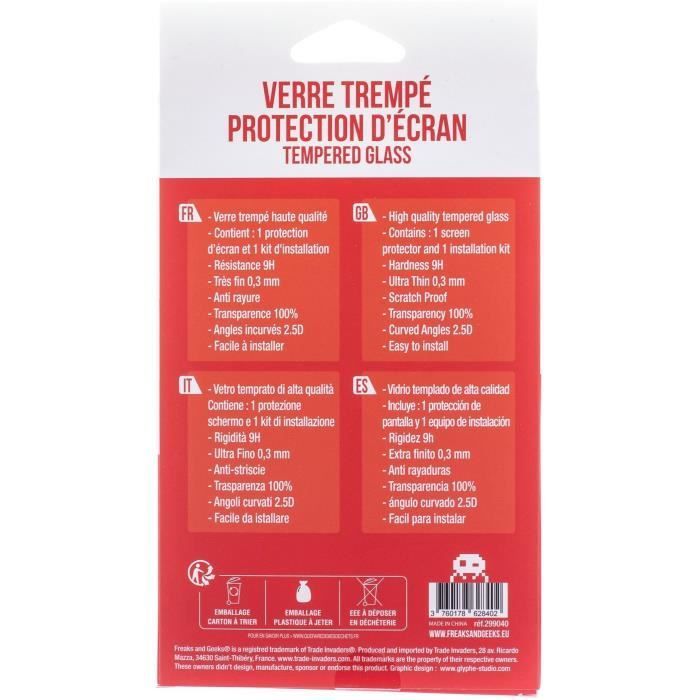 Verre trempé FREAKS AND GEEKS Nintendo Switch Épaisseur 0 3 mm Protection Garantie - vue 3